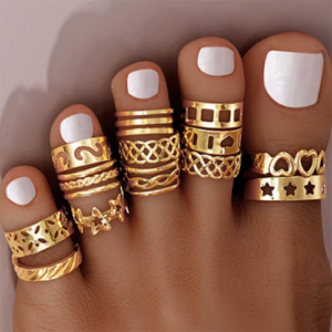 Anel Dourado para os Pés 13un