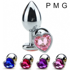Plug Anal Metal Inox Joia de Coração - Sexy Import