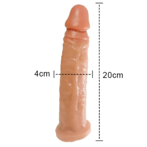 Prótese Garanhão Realística Maciça 20x4 cm - Prazer e Cia